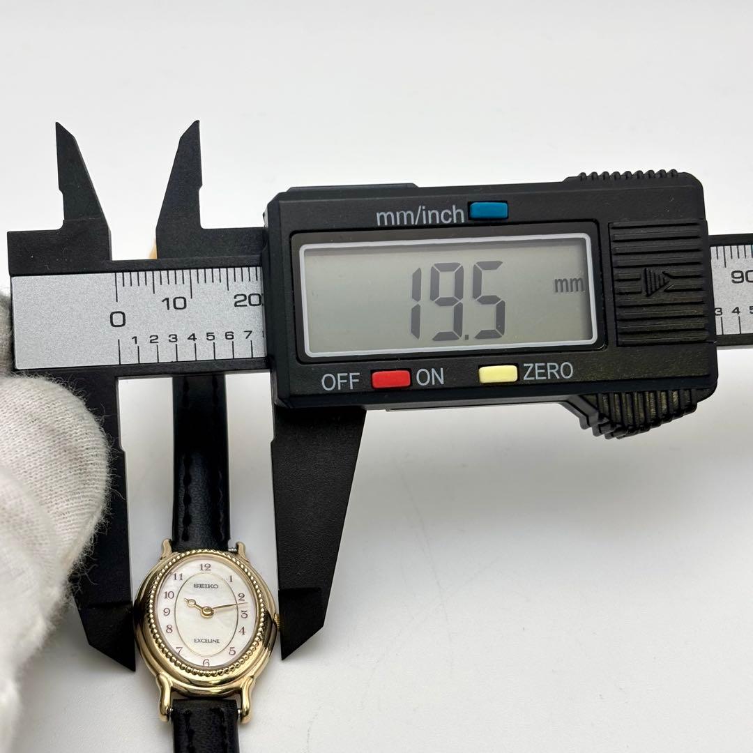 稼動品 ✨SEIKO EXCELINE オーバル シェル文字盤 レディース腕時計