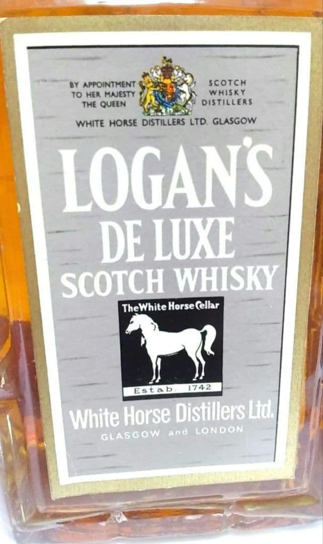 ローガンデラックス 旧ボトル LOGAN 古酒 ウイスキー 白ラベル レア 銀色