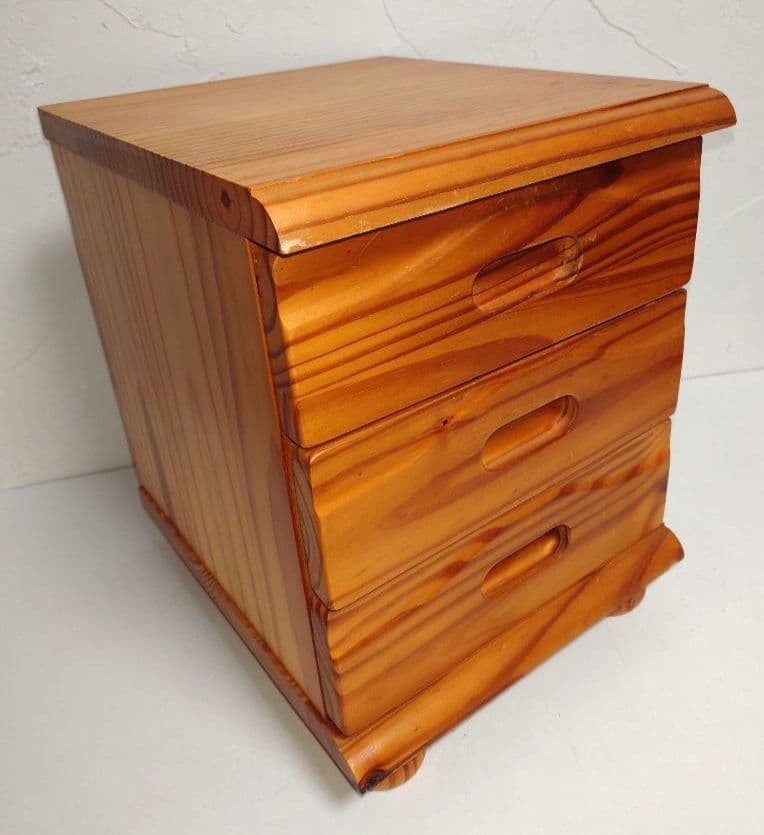 木製 3段 引出し ボックス 台 棚 収納 小物入れ 三段キャビネット チェスト