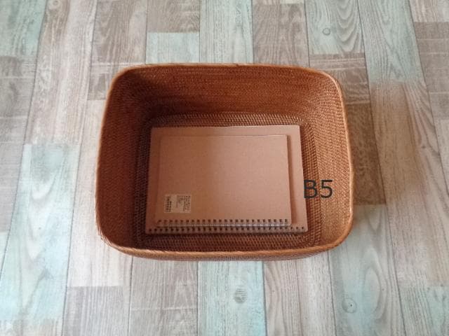 2種類セット●B5＆A4丸み有長方形ケース●無地●アタ●バリ島●1024.4