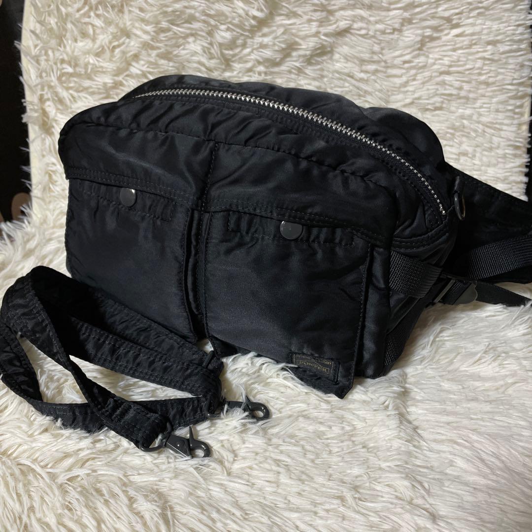 PORTER タンカー　ウエストポーチ　ボディーバッグ　ブラック