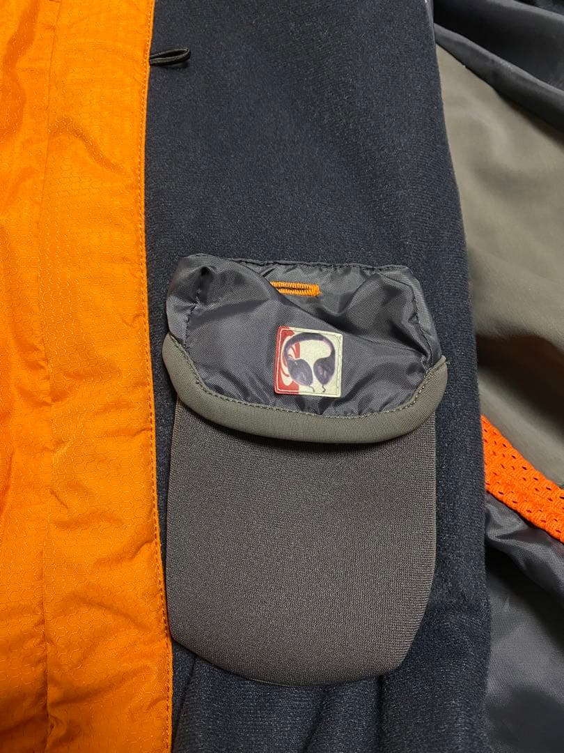 00s SALOMON　旧ロゴ　スキーウェア　セットアップ　M オレンジ　グレー