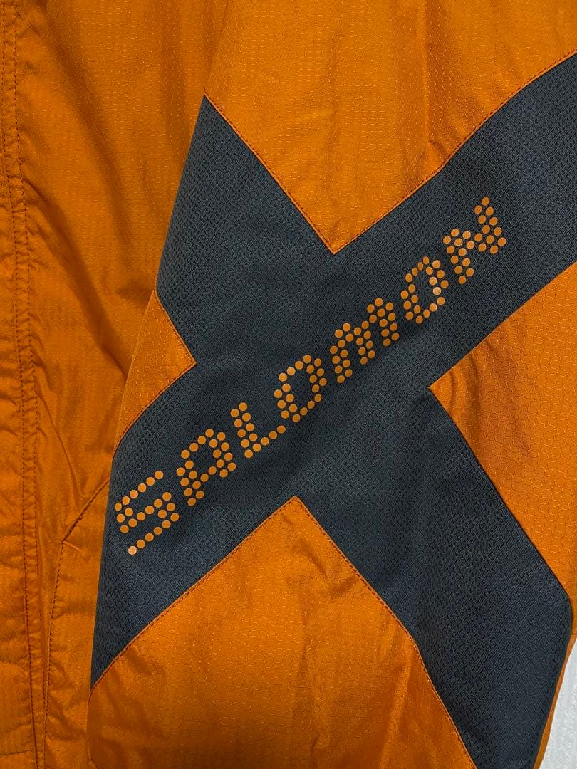 00s SALOMON　旧ロゴ　スキーウェア　セットアップ　M オレンジ　グレー