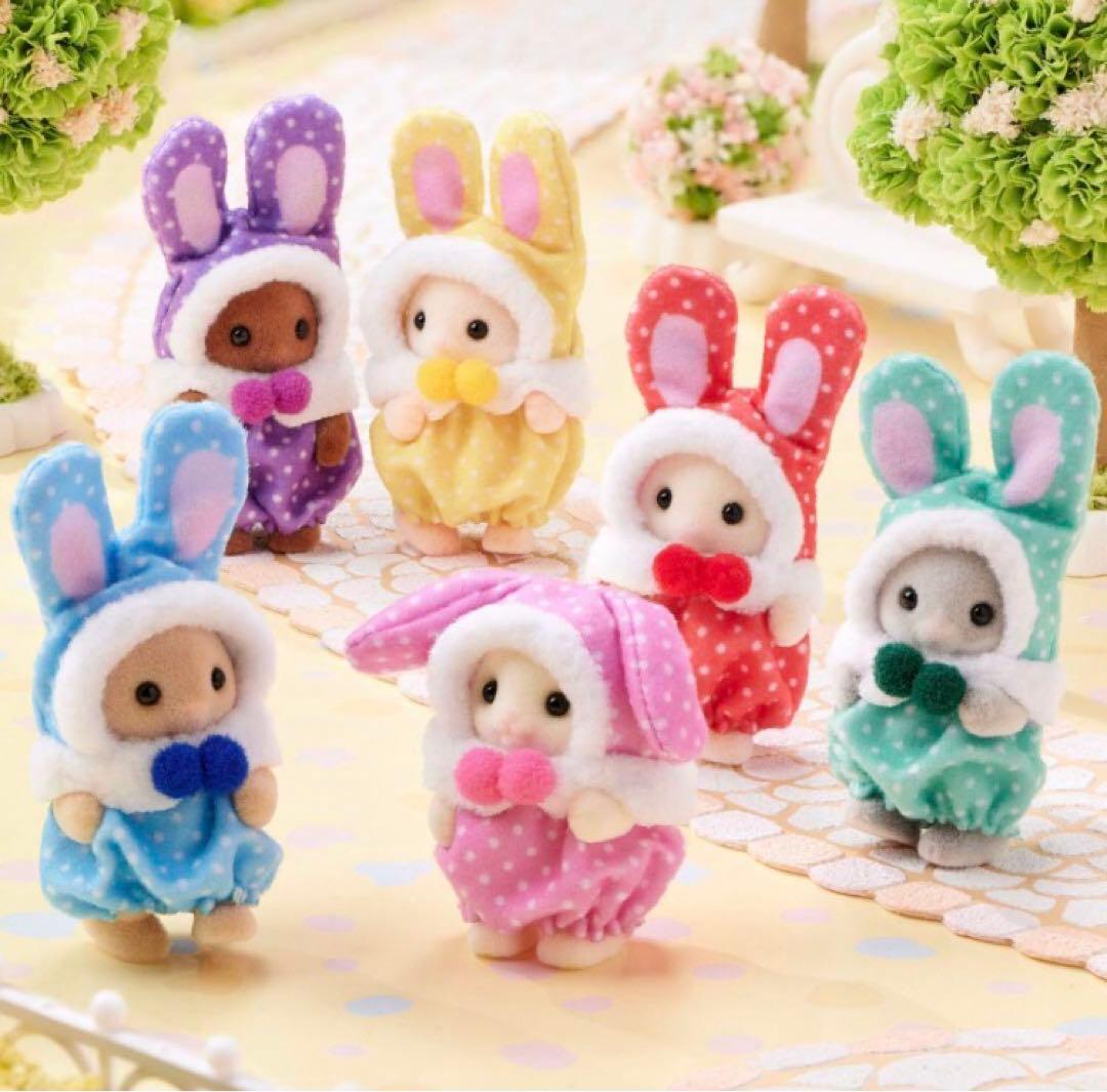 シルバニアファミリー展 赤ちゃんカラフルウサギ　 5種　コンプリート