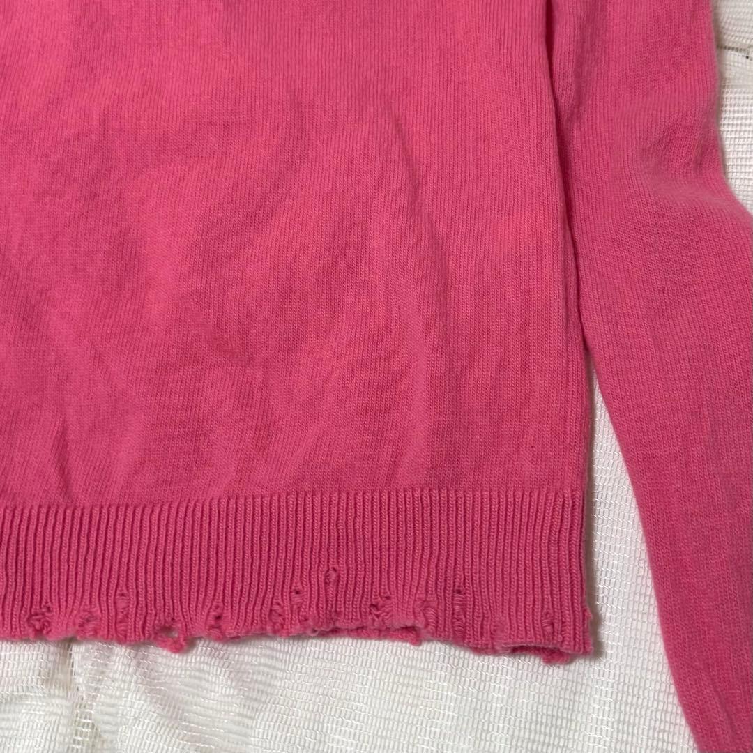 レア✨　VALENTINO Pink Is Punk カシミヤニット ダメージ