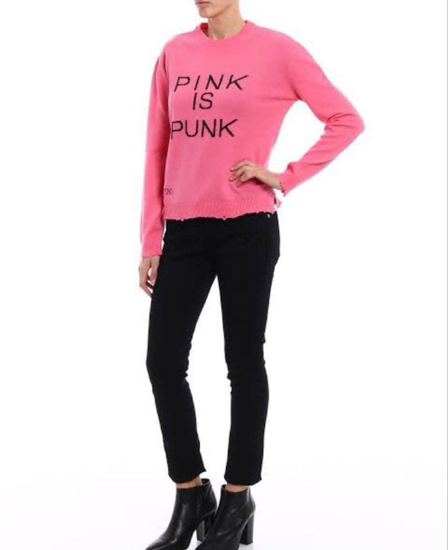 レア✨　VALENTINO Pink Is Punk カシミヤニット ダメージ