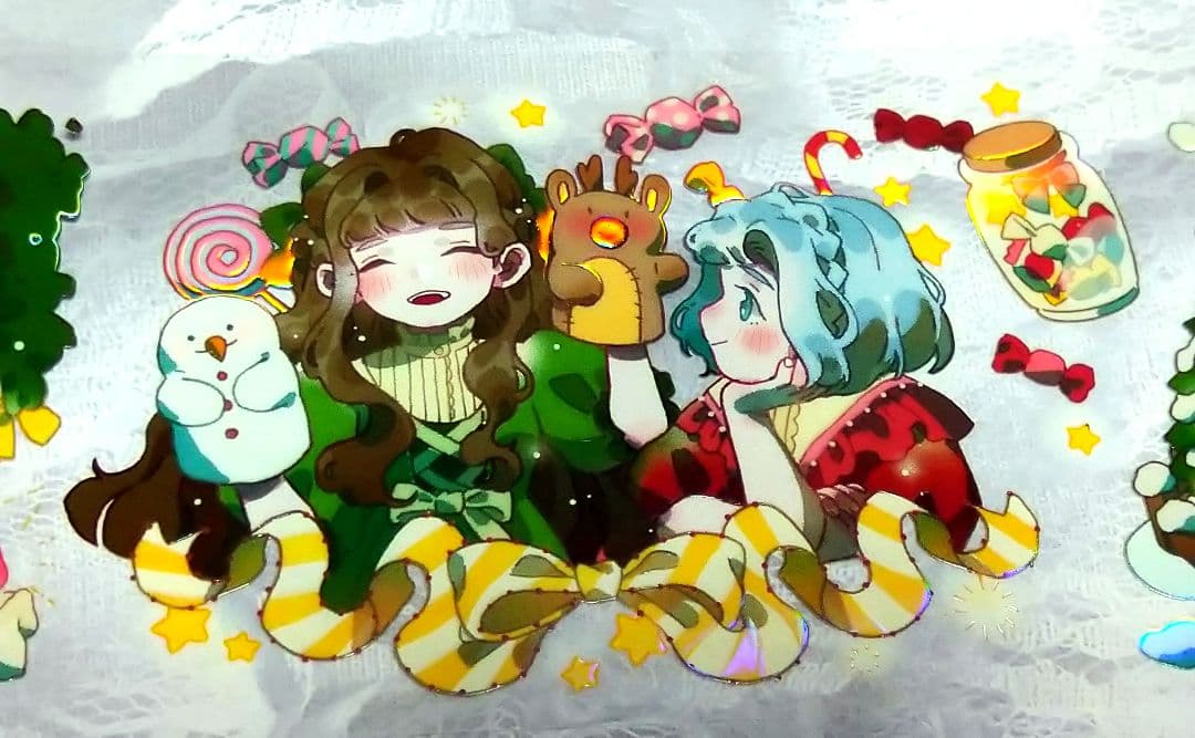 ☆のこり１☆J723＃圣诞奇妙夜(虹光)切り売り海外人物マステ女の子