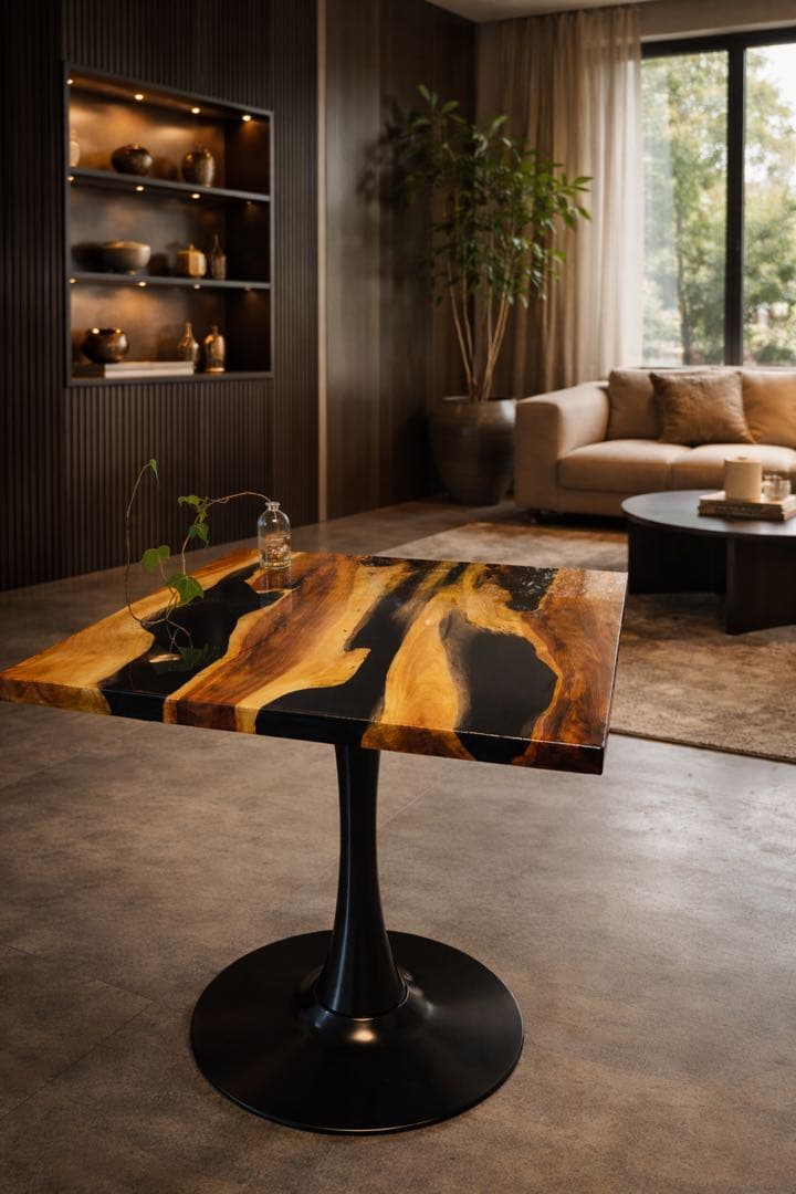 レジンテーブル　カフェテーブル　ダイニングテーブル