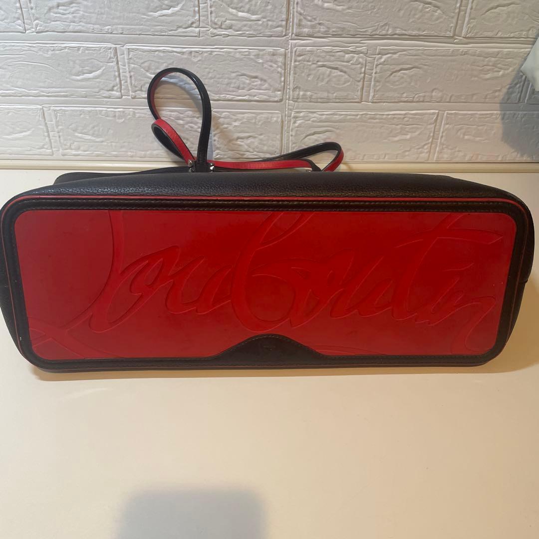 Christian Louboutin トートバッグ 黒 赤