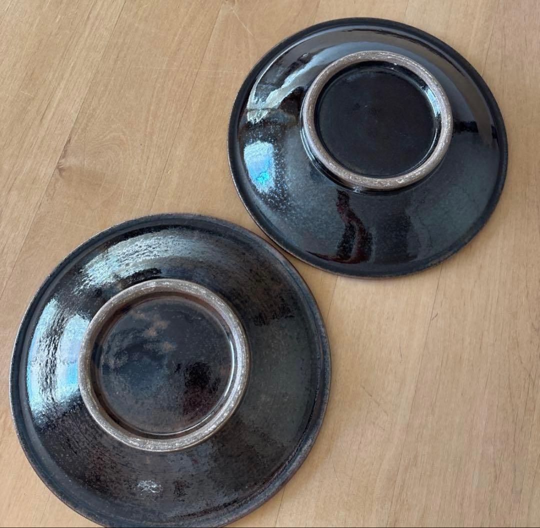 【新品未使用】やちむん　７寸皿　２枚