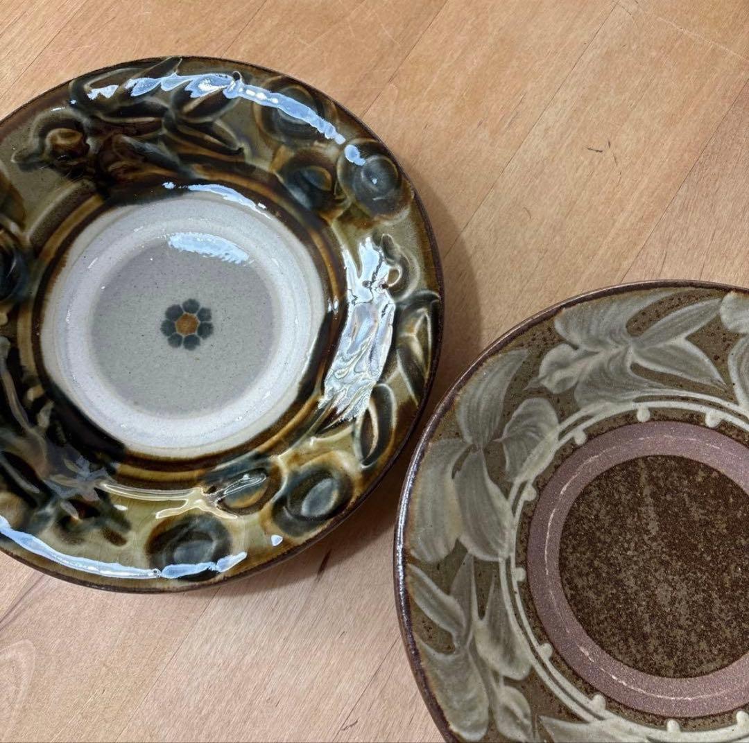 【新品未使用】やちむん　７寸皿　２枚