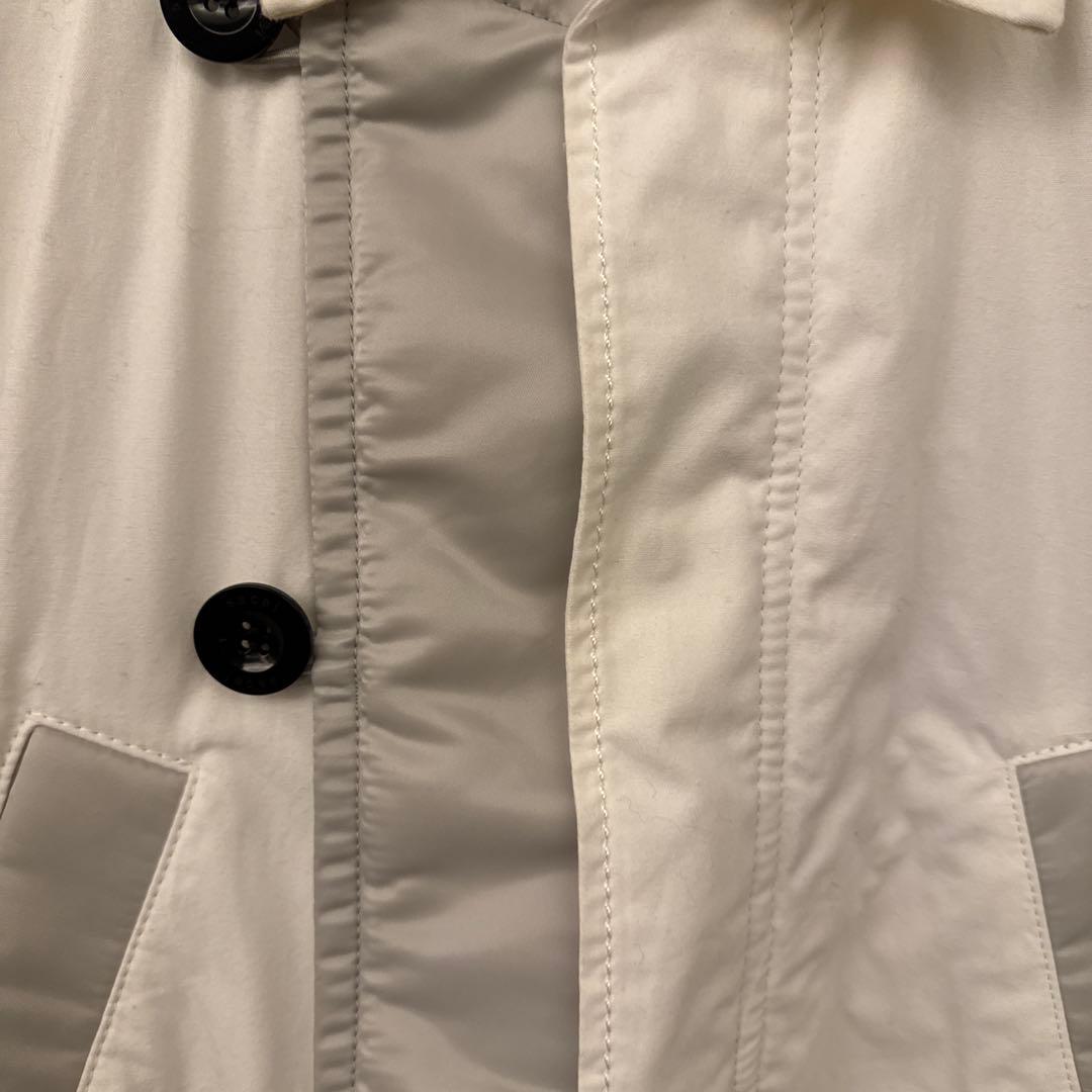 sacai メンズ　ホワイト・グレー ステンカラーコート