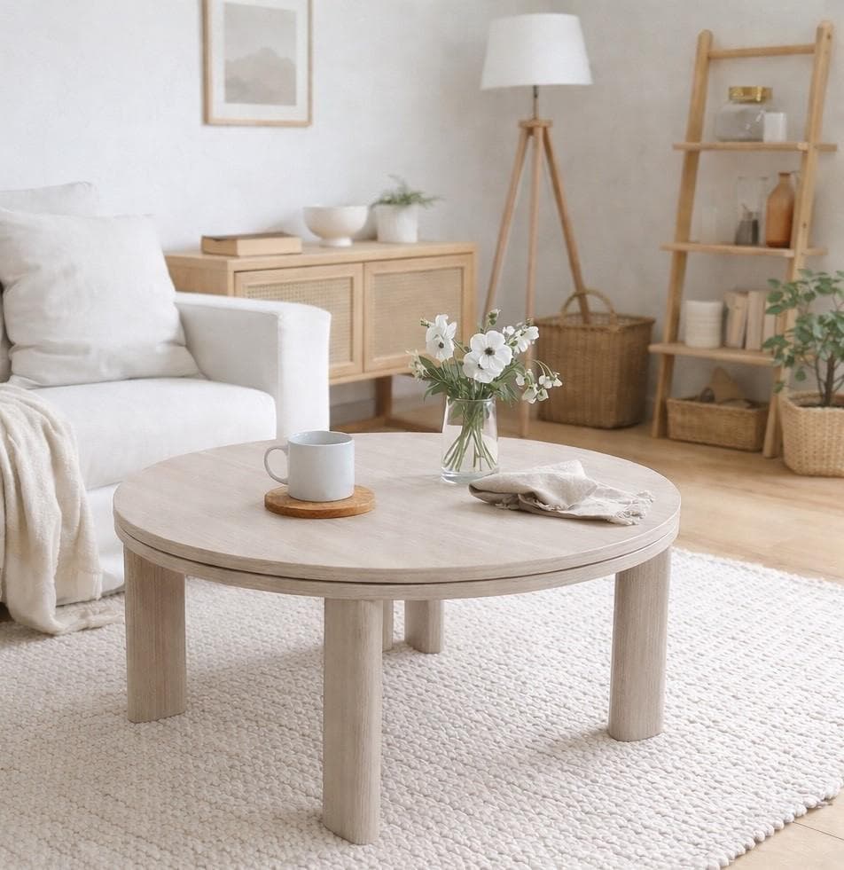 ◆訳あり◆幅68cm【新品】こたつ　リバーシブル　折りたたみ　円形　コンパクト