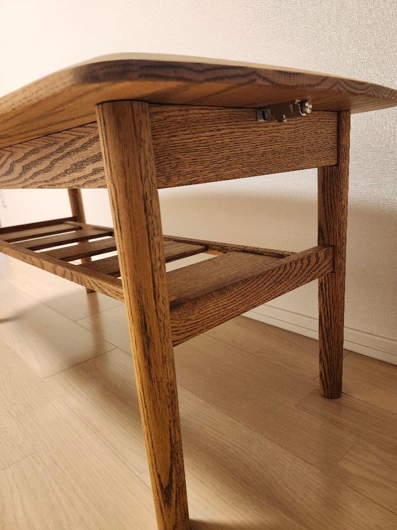 【美品】モモナチュラルFD LOW TABLE S ME ローテーブル昇降式