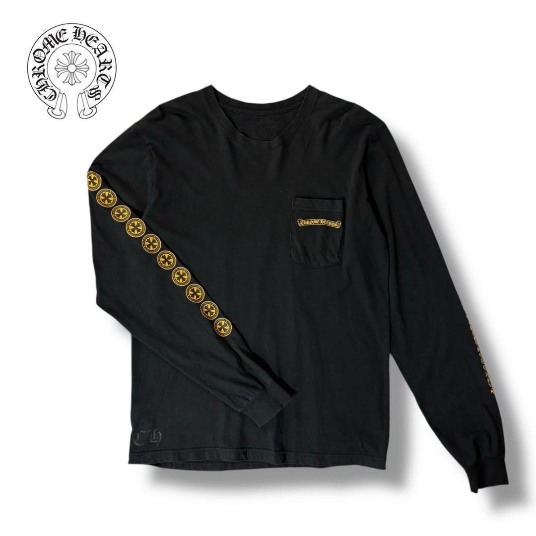 【希少品】クロムハーツ プラス サークルロゴ 長袖 Lサイズ アメリカ製