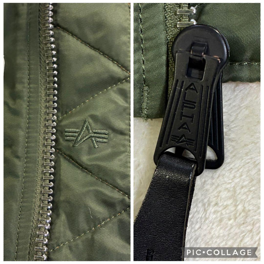 【美品】ALPHA MA-1 フライトジャケット M カーキ セージグリーン