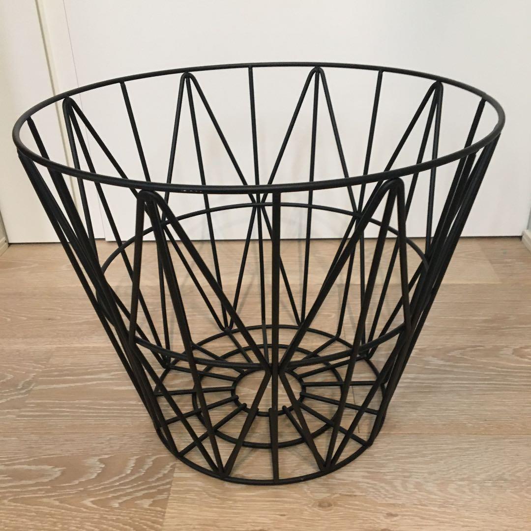 ファームリビング　ワイヤーバスケットS ブラック