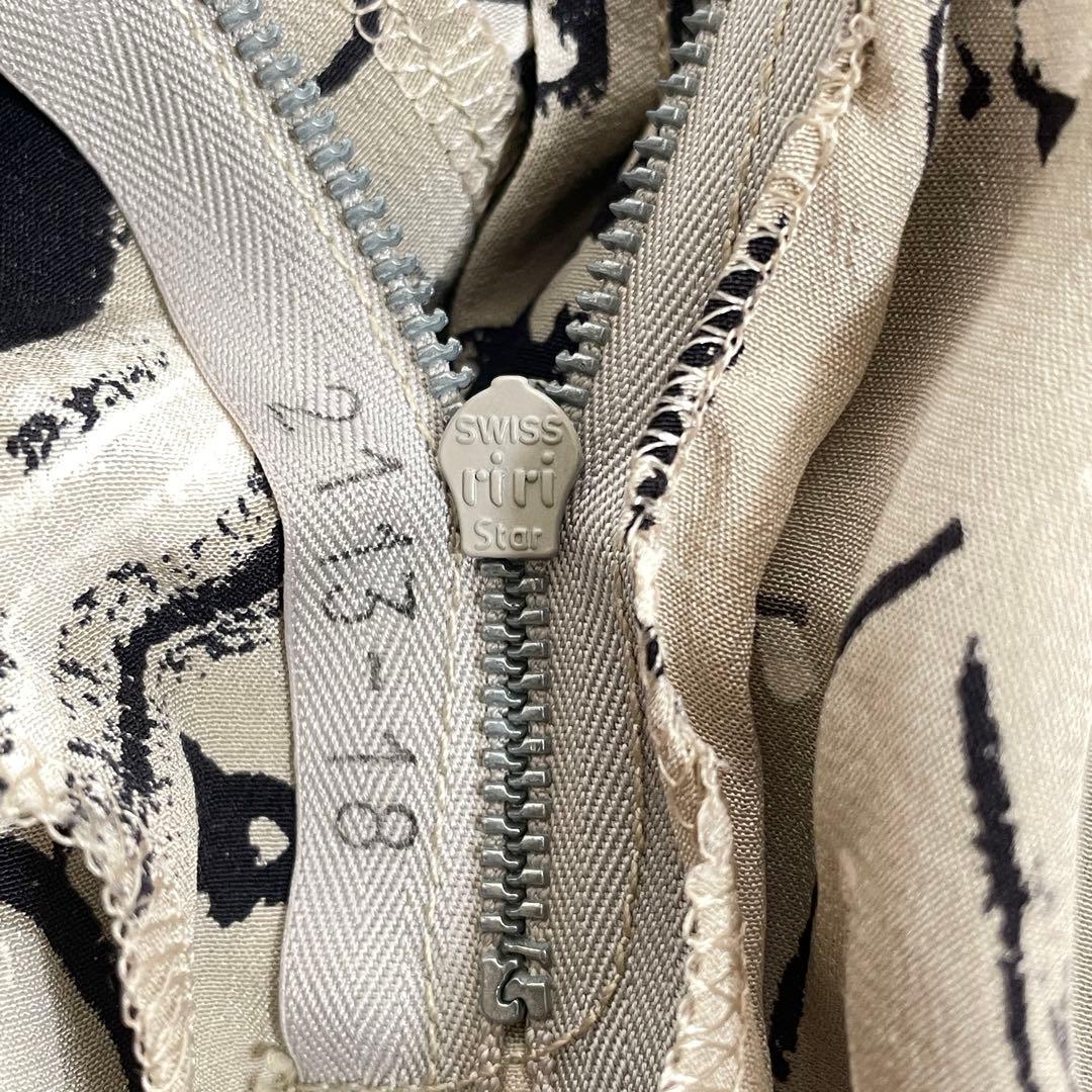 シャネル パールボタン カメリアココマーク総柄 シルク100% キュロットパンツ