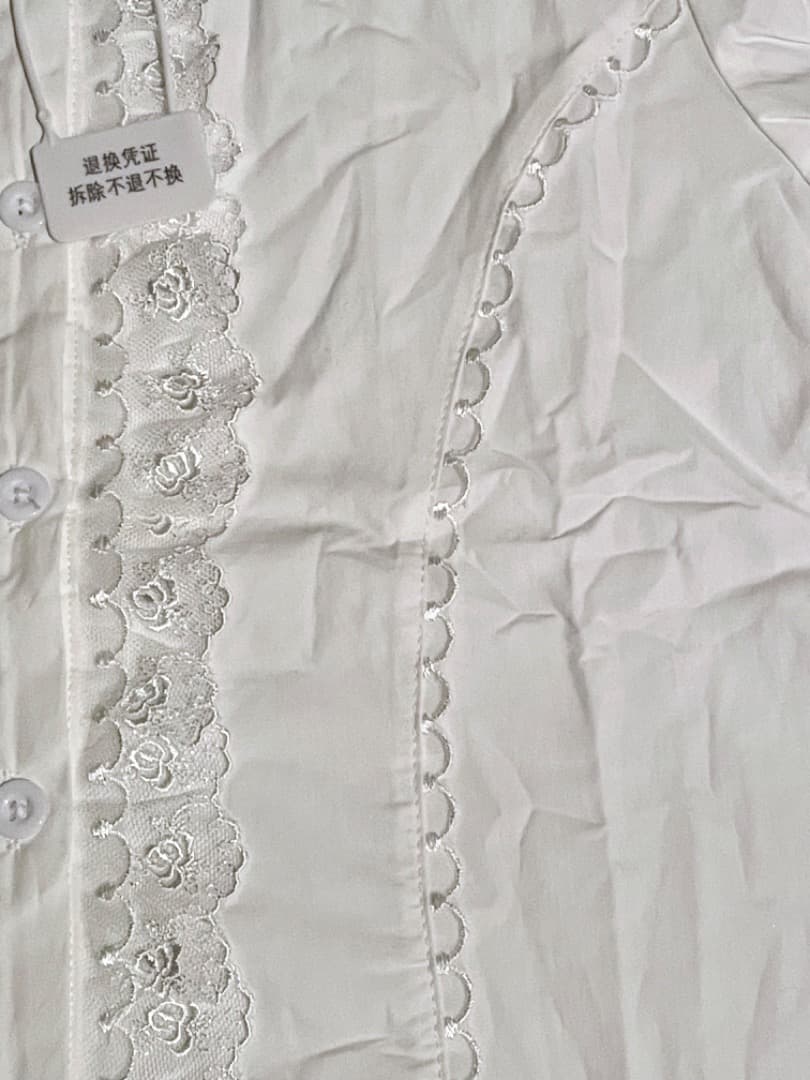 付け袖ブラウス 半袖/長袖 ホワイトM 新品 華ロリ　ロリータ