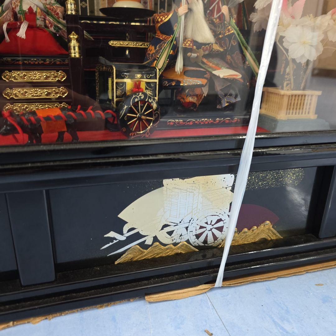 雛人形 ガラスケース付き 伝統的デザイン