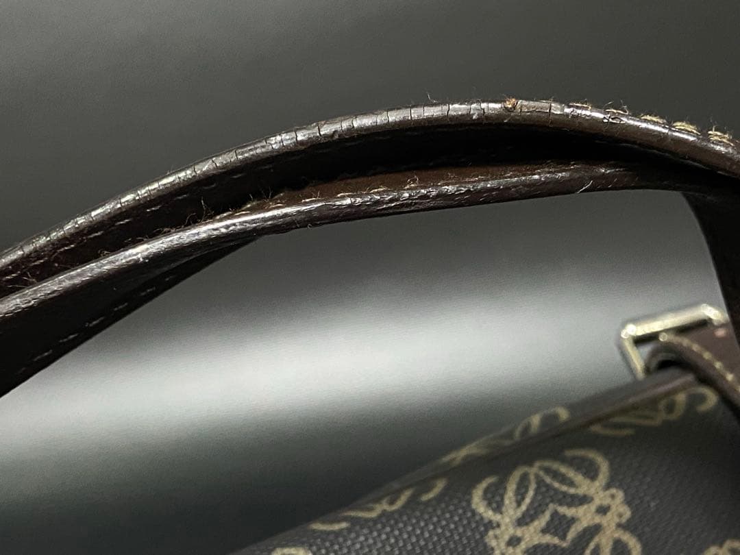 ロエベ ミニボストンバッグ アナグラム アマソナ ハンドバッグ PVC レザー