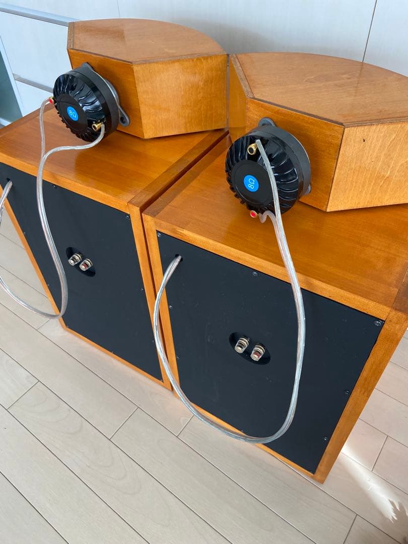 自作ウッドホーン搭載フロントロードホーンスピーカー