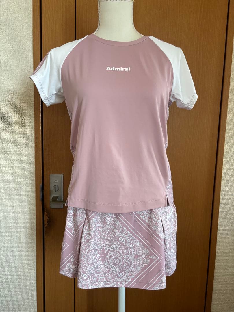 Admiral ピンクラグランTシャツとスコートセット