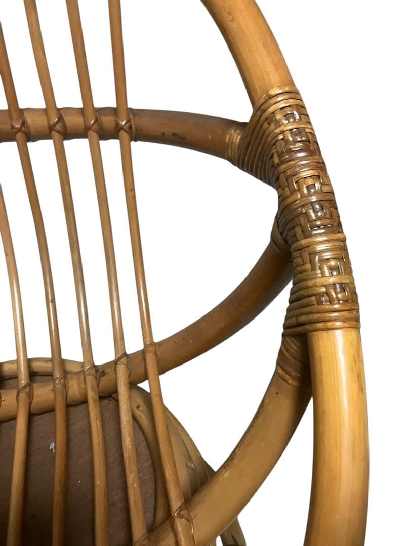 円形　ラタン　360°回転椅子　ソファ　アームチェア　アームチェア　肘付き椅子