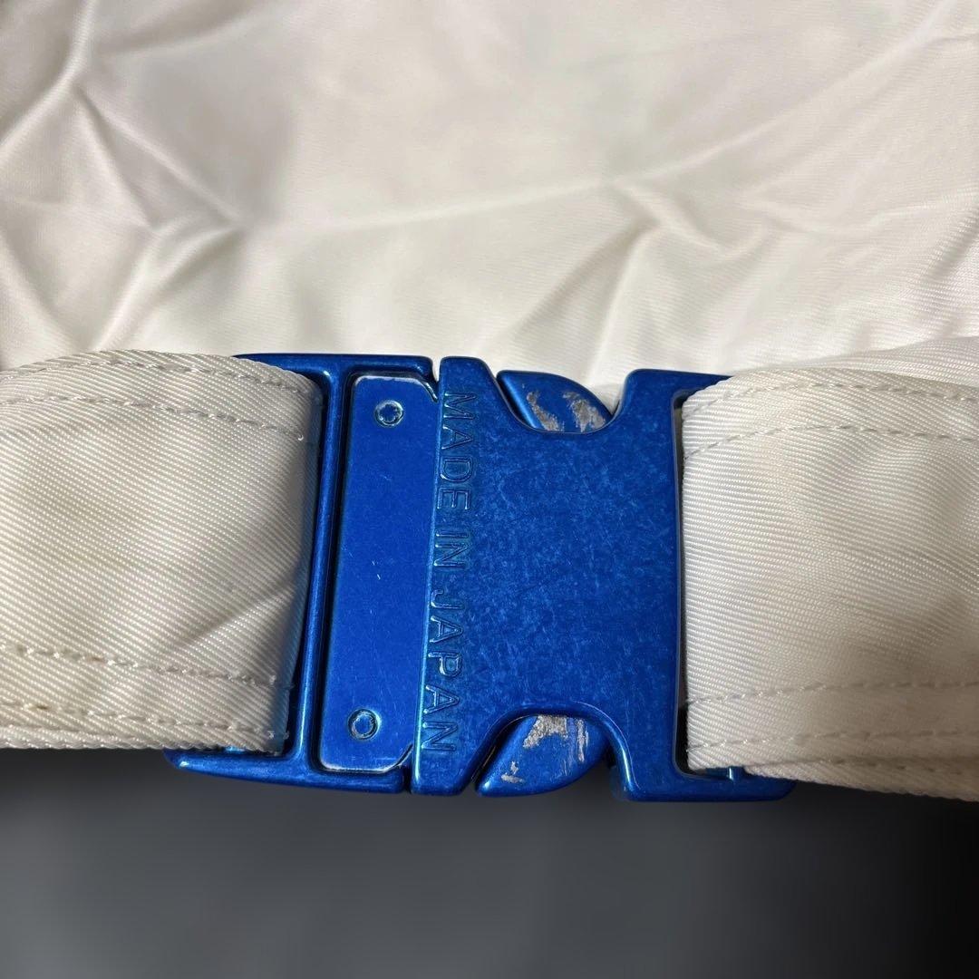 ポーター ウエストポーチ　RIDE 白　ブルー　近江ちぢみ