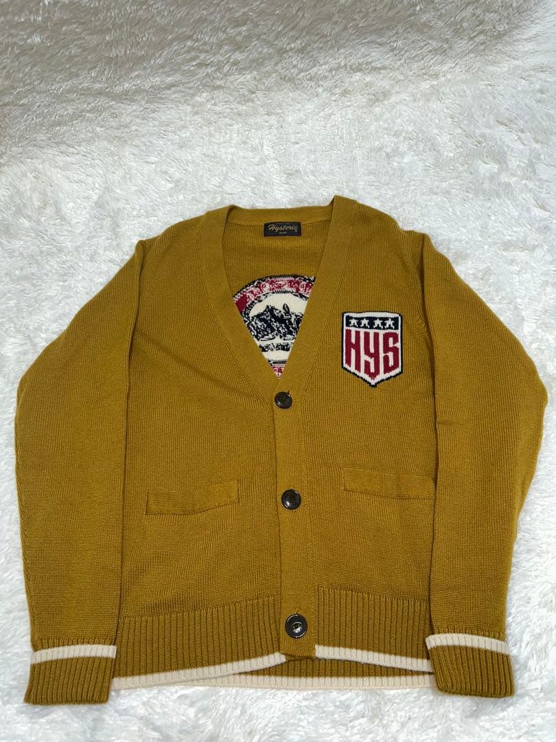 hysteric ヒステリック　カーディガン　イエロー マスタード