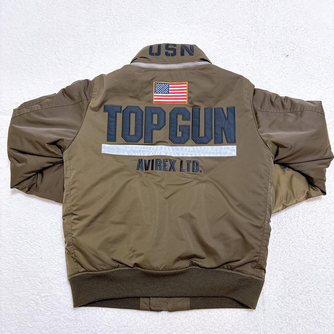 AVIREX カスタム CWU-45/P TOPGUN ワッペン カーキ L