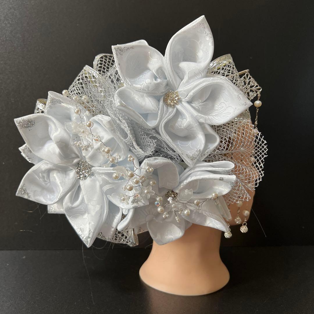 髪飾り・かんざし・成人式・結婚式・つまみ細工・豪華・派手・ヘッドドレス・振袖