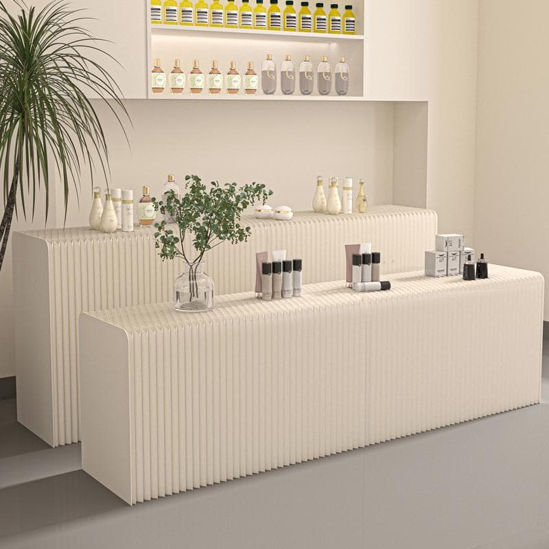 ディスプレイラック展示台セット 陳列台組立不要 折りたたみ長さ3-4ｍ幅42㎝