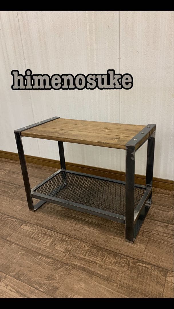 ☆送料込み☆アイアンスツール即購入OK サイドテーブル　男前　無骨　什器　花台