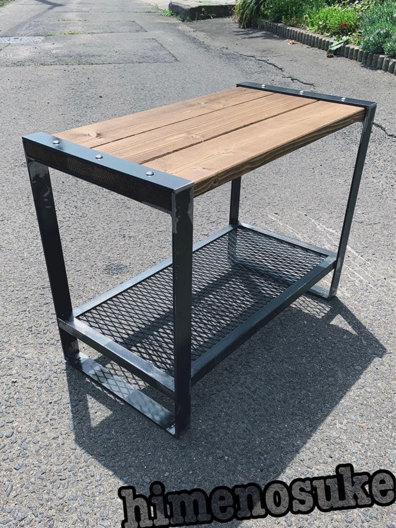 ☆送料込み☆アイアンスツール即購入OK サイドテーブル　男前　無骨　什器　花台