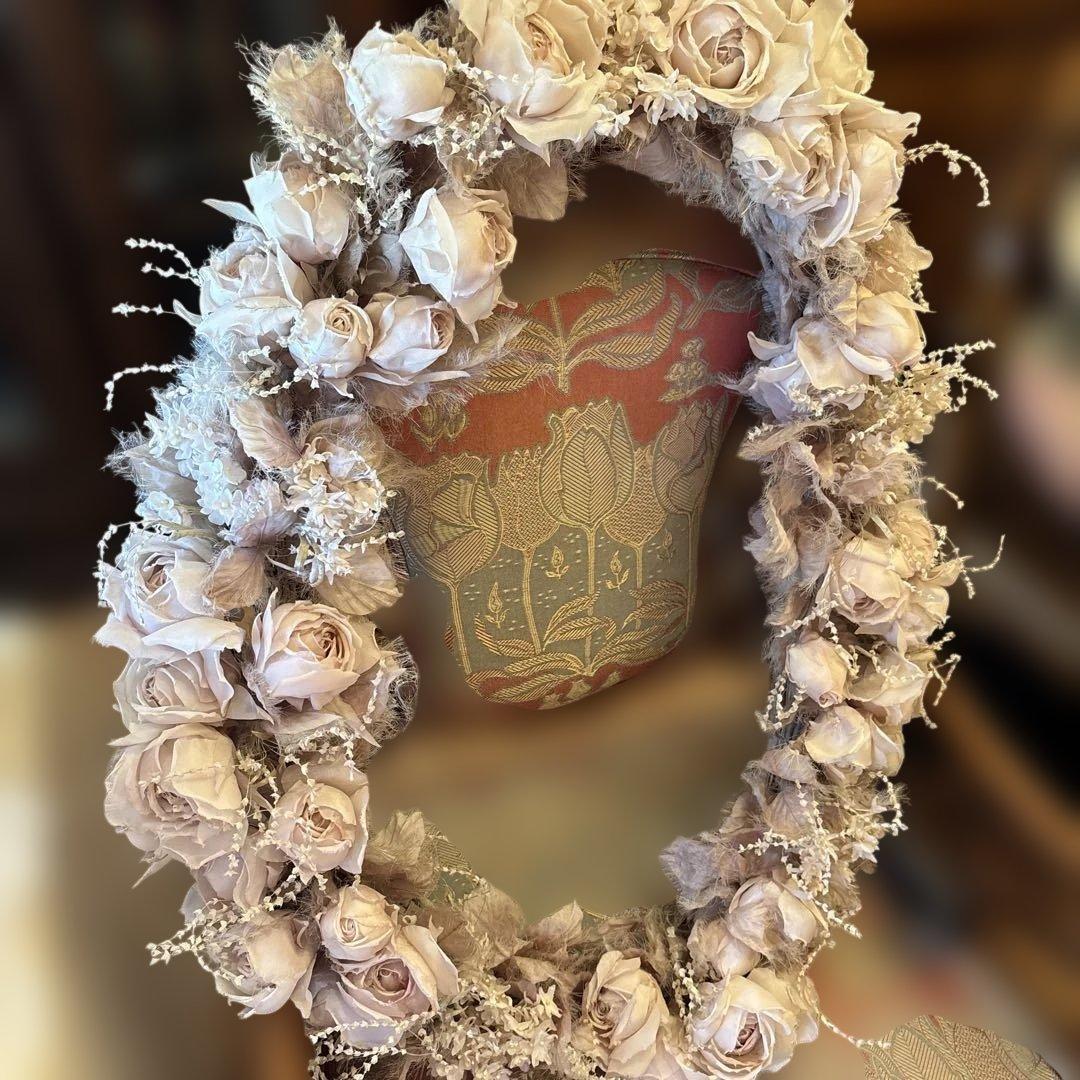 絹アートフラワー アンティーク布花