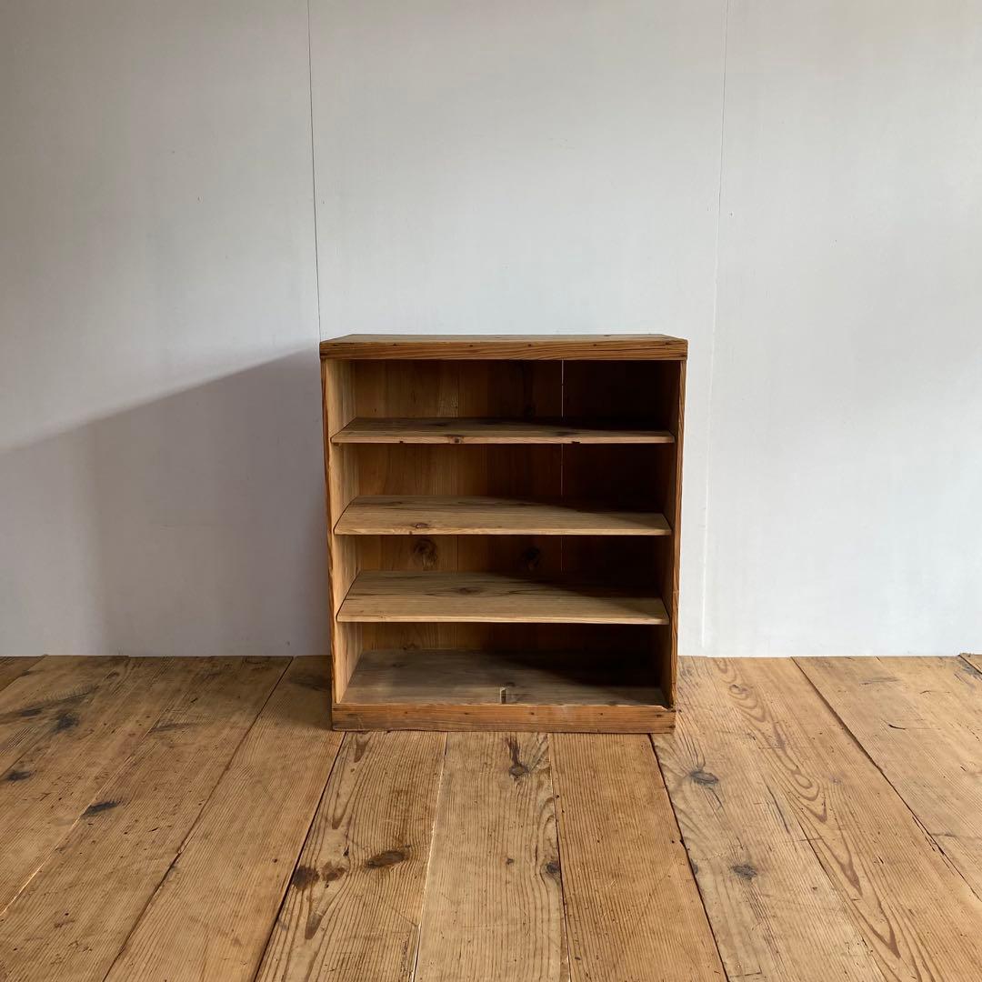 アンティーク 仕切り棚 チェスト 食器棚 書類棚 無垢材 無塗装 z939