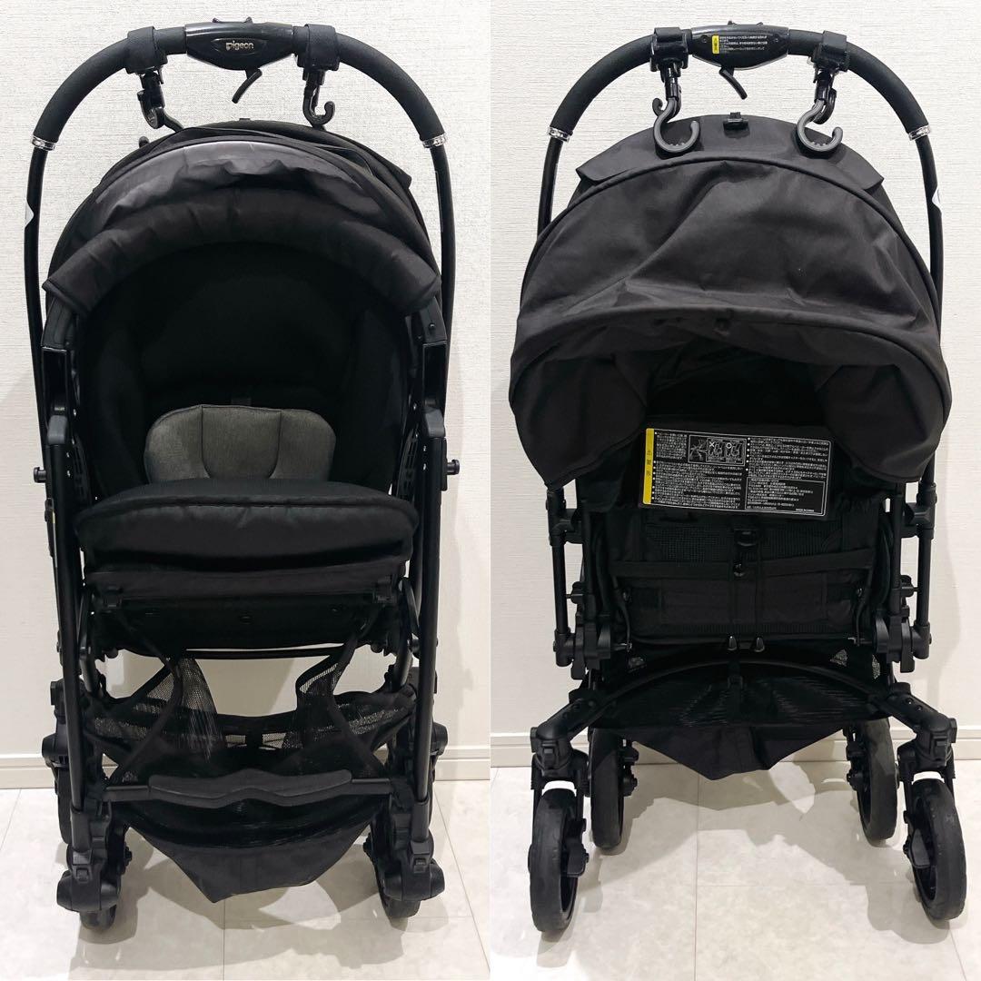 ピジョン Suuuto SB2 ベビーカー 両対面式 オールブラック 極美品