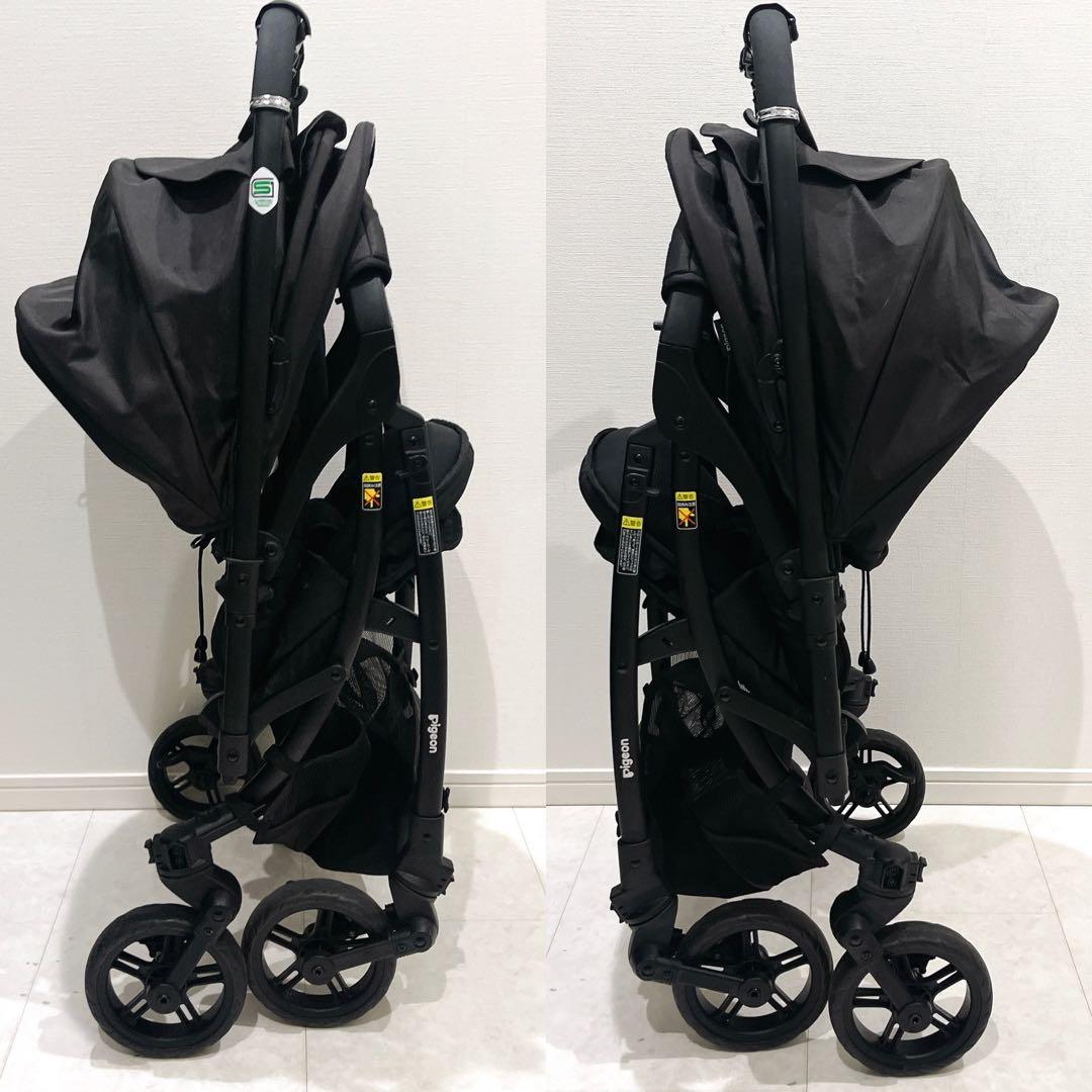 ピジョン Suuuto SB2 ベビーカー 両対面式 オールブラック 極美品
