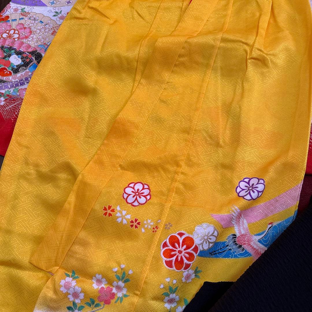 七五三 7歳　女児　お着物フルセット　黄色系