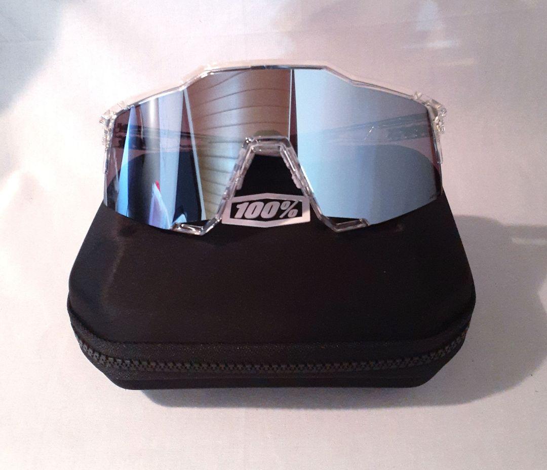 100% SPEEDCRAFT クリア ブルー ワンハンドレッド サングラス