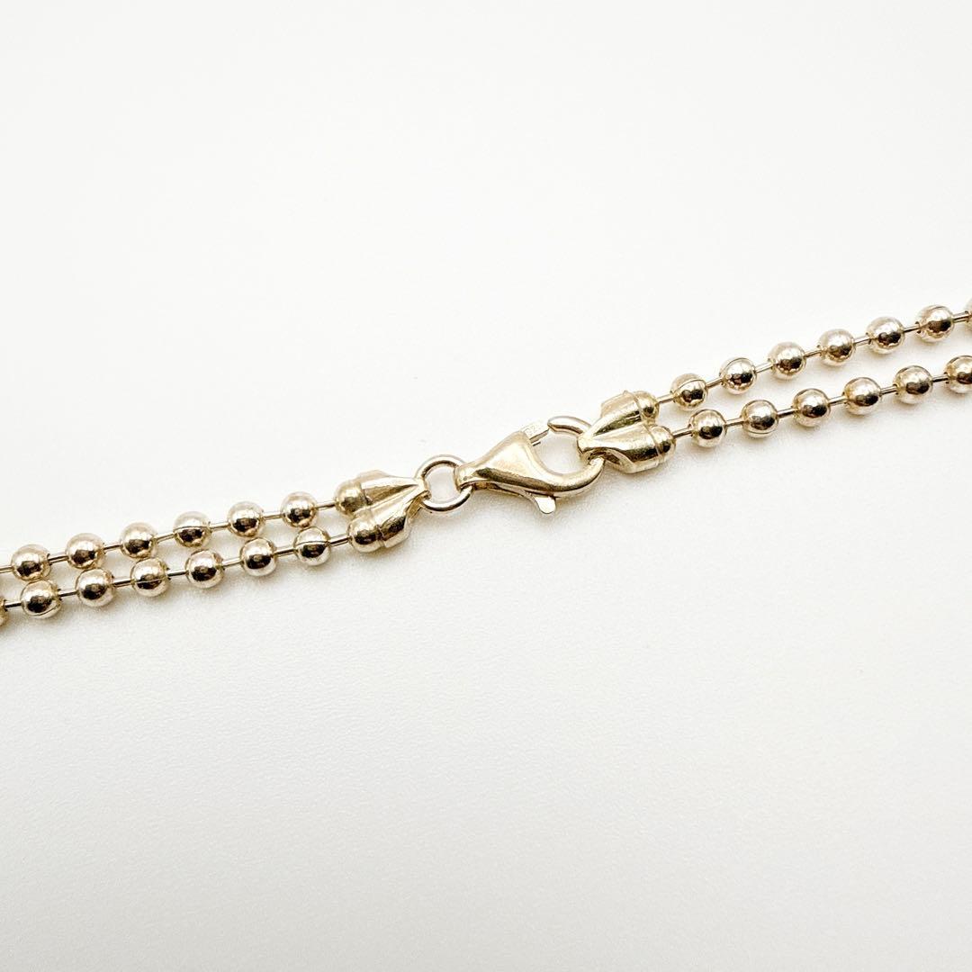 2942-3 人気✨GUCCI ダブルチェーンネックレス　プレート