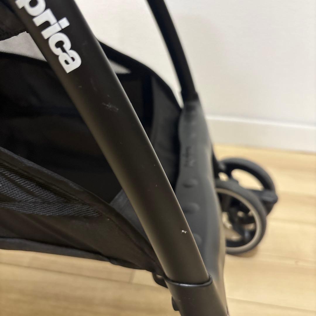 【美品】 Aprica ラクーナクッションフリー ネイビー 2141888