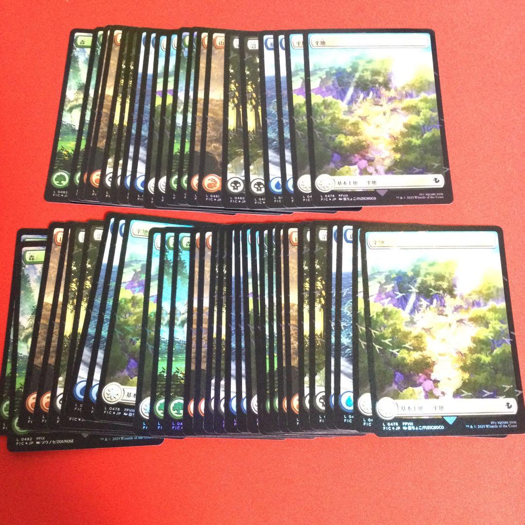 チョコボトラック　foil 各10枚　土地　基本土地　日本語