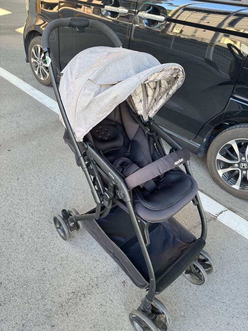 Aprica ベビーカー ルンルンゴー グレー