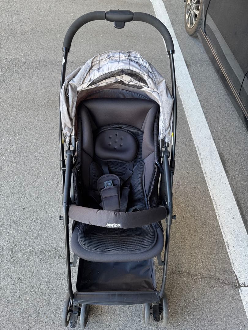 Aprica ベビーカー ルンルンゴー グレー