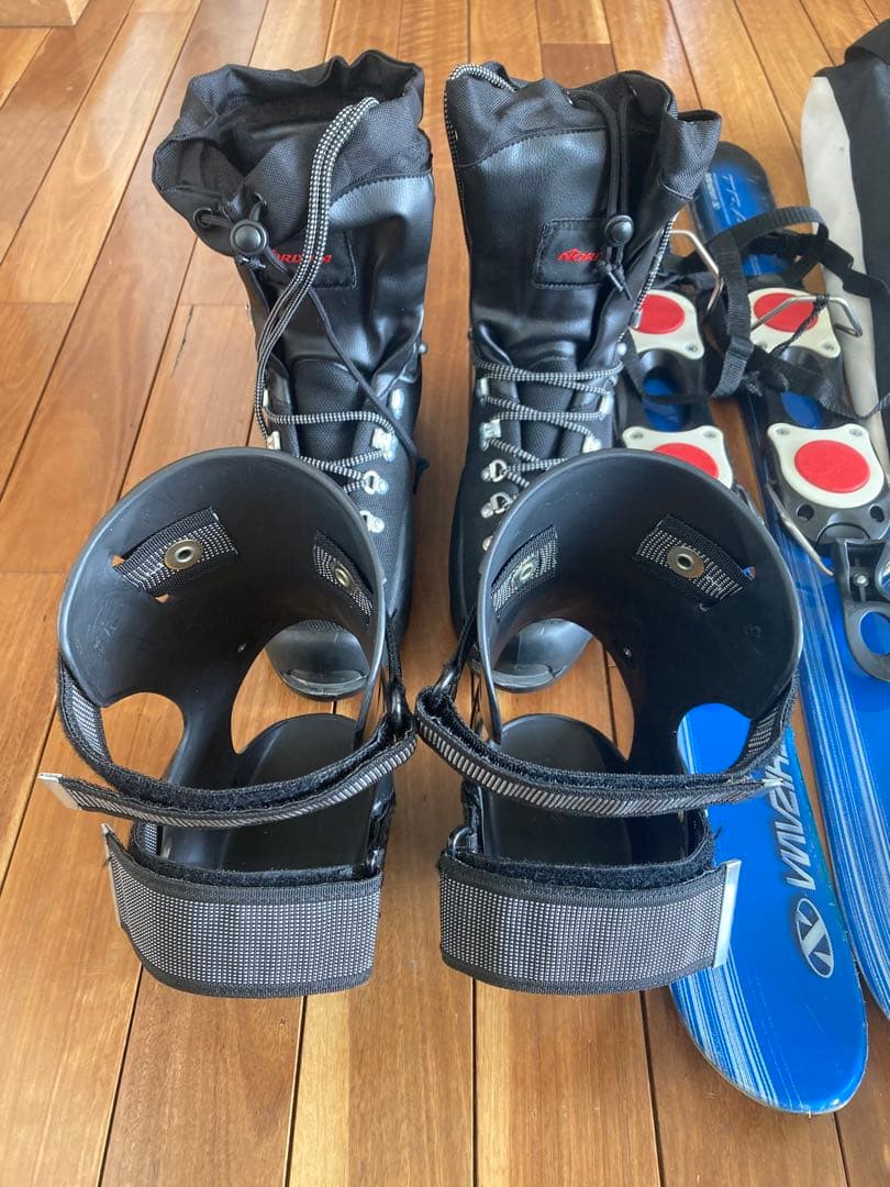 ショートスキー(ファン)ボード板と収納ケースとソフトブーツ27cmセット