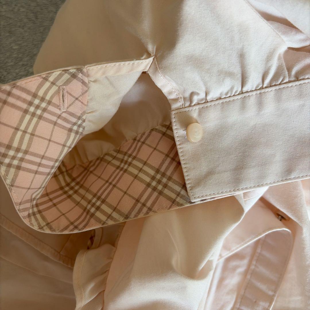 バーバリー フリルギャザー 半袖ブラウス