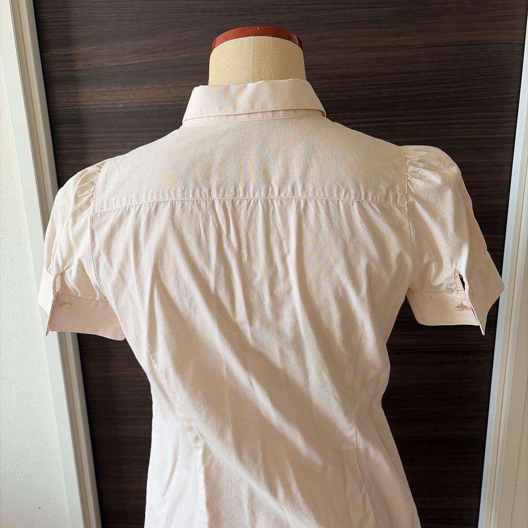 バーバリー フリルギャザー 半袖ブラウス