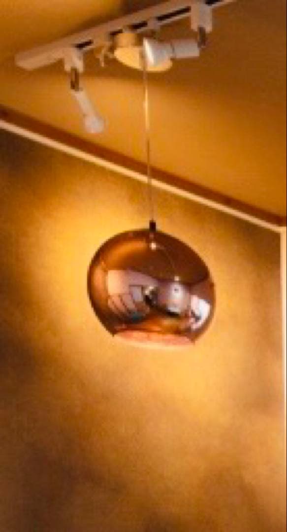 ペンダントライトBカッパーカラー 24×24㎝電球付